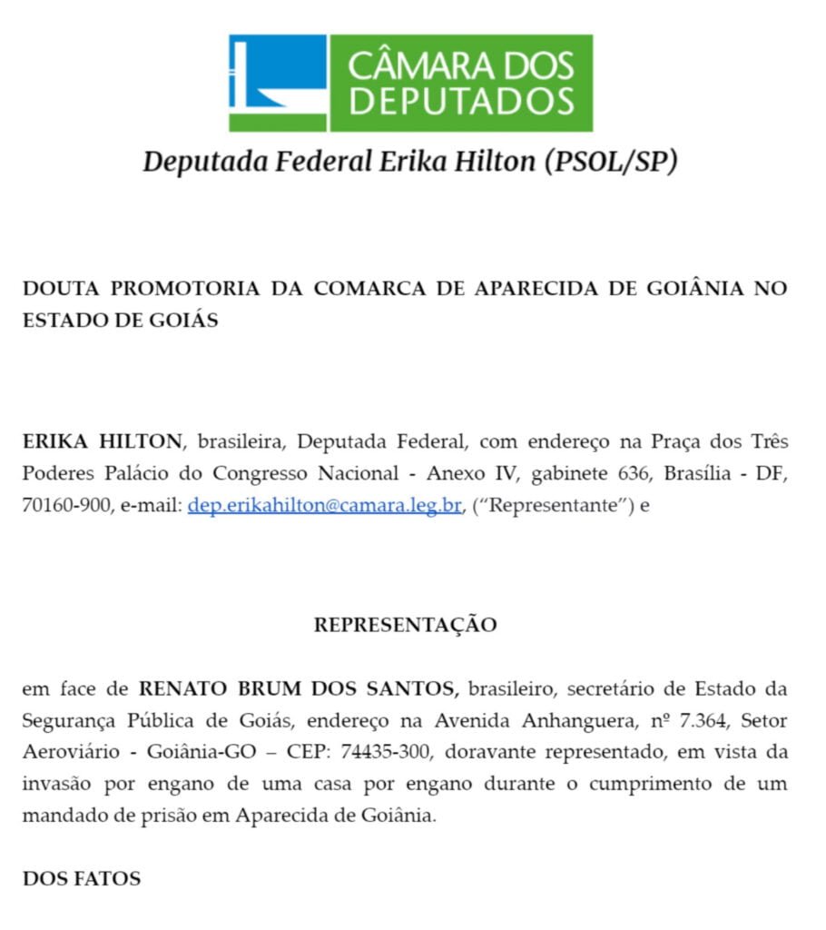 Erika Hilton: Defensora dos Direitos Civis em Ação Contra Abuso Policial em Goiás, onde moradora teve casa invadida por polícia e ainda foi agredia.